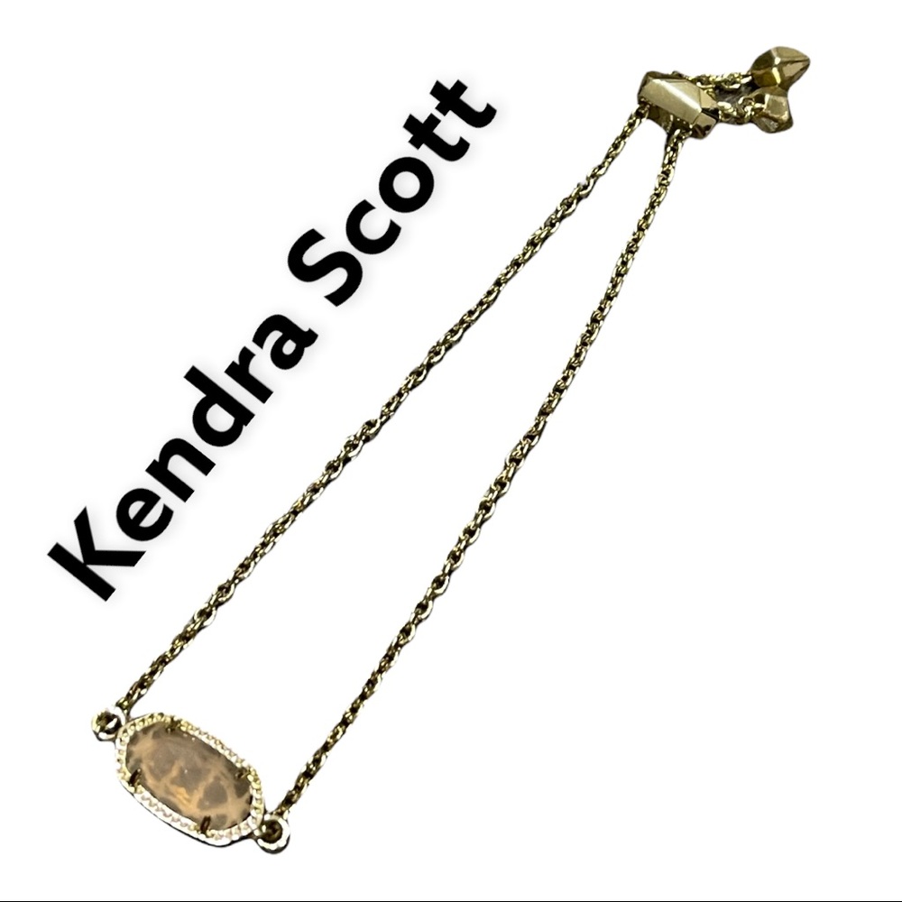 Kendra Scott Gold Bracelet With Light Pink Stone💕